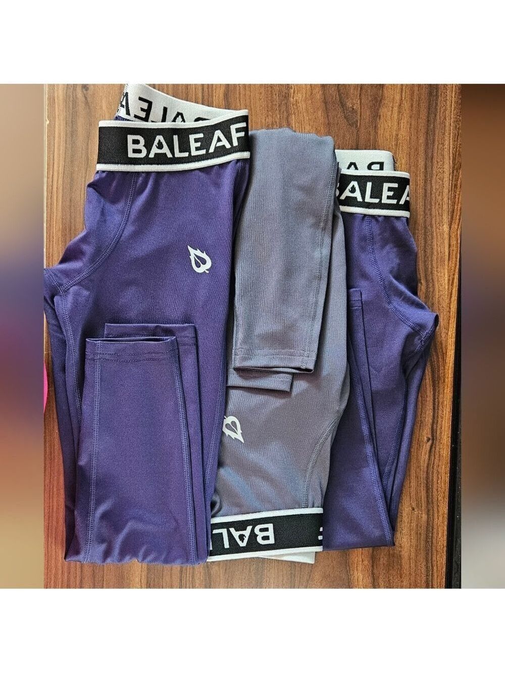 3 Pair Baleaf Boy's Compression Leggings Size Small